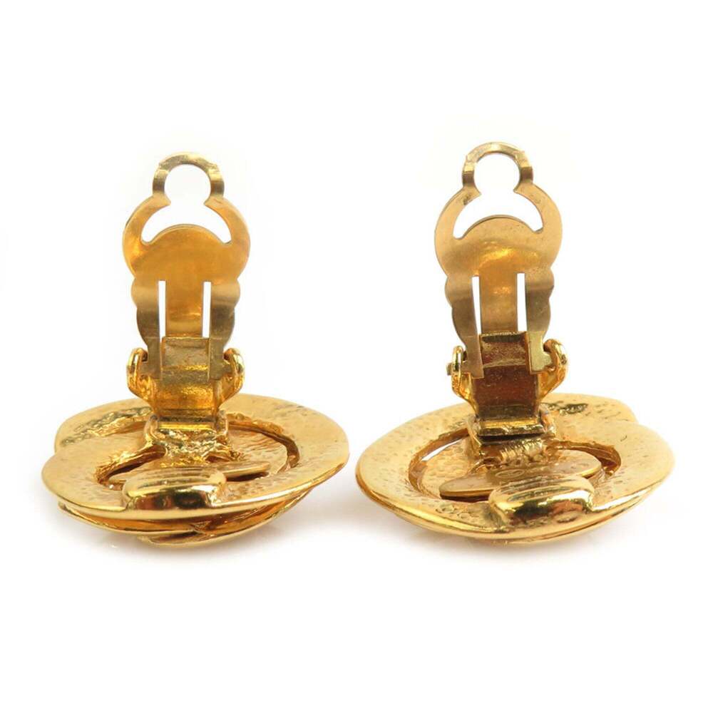 CHANEL Gold Logo Earrings - Picture 6 of 8